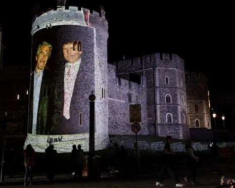 Four People Taken into Custody After Projections of Donald Trump and Epstein Projected on Windsor Castle